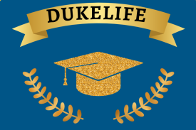 Duke LIFE mortar board and laurels